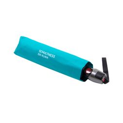 Siebdruck auf Hülle Knirps Regenschirm in Blau mit Logo auf der Schirmhülle