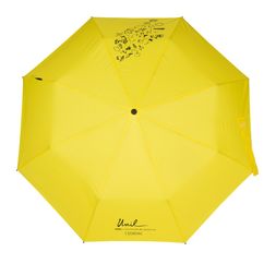 Siebdruck Gelber Knirps Regenschirm mit Logo im Siebdruck veredelt